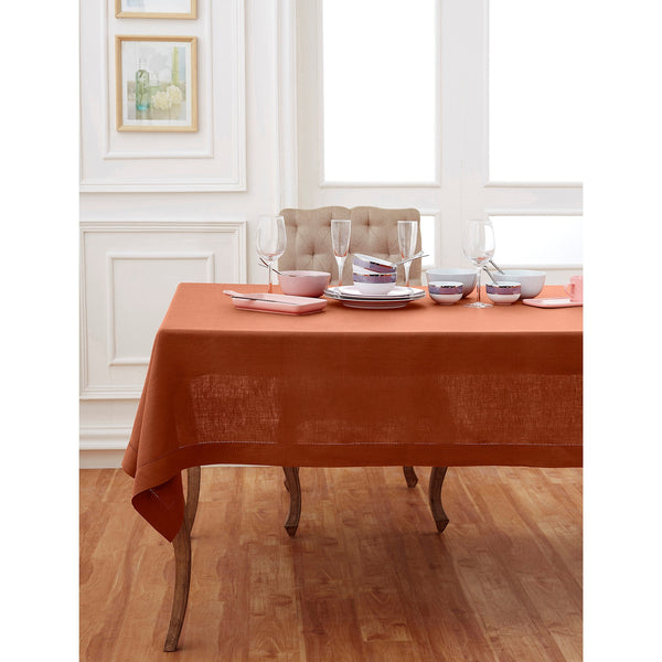 Solino Home Classic Hemstitch Tablecloth White