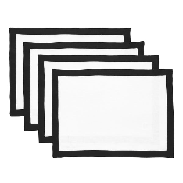 Solino Home Classic Placemats Blush Pink & White