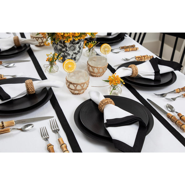 Solino Home Classic Table Runner Natural & White