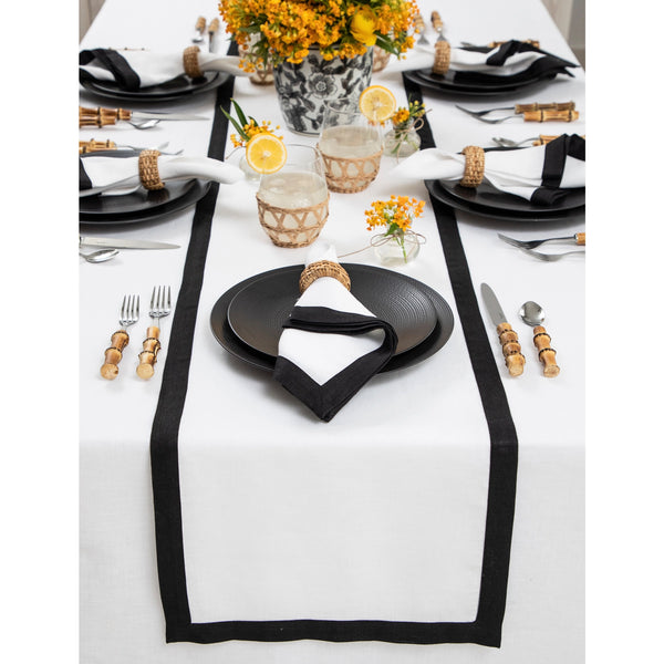 Solino Home Classic Table Runner Natural & White
