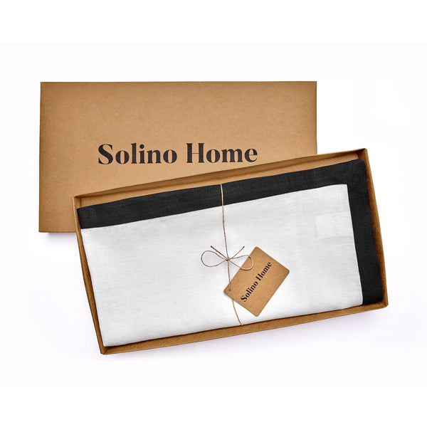 Solino Home Classic Table Throw Navy & White