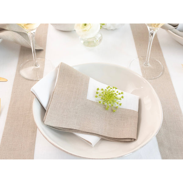 Solino Home Contempo Napkins Blush Pink & White
