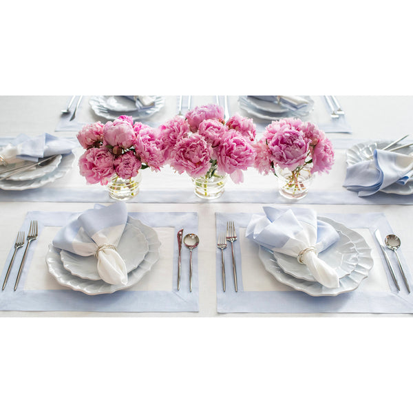 Solino Home Contempo Placemats Blush Pink & White