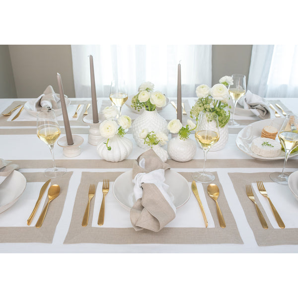 Solino Home Contempo Table Runner Blush Pink & White