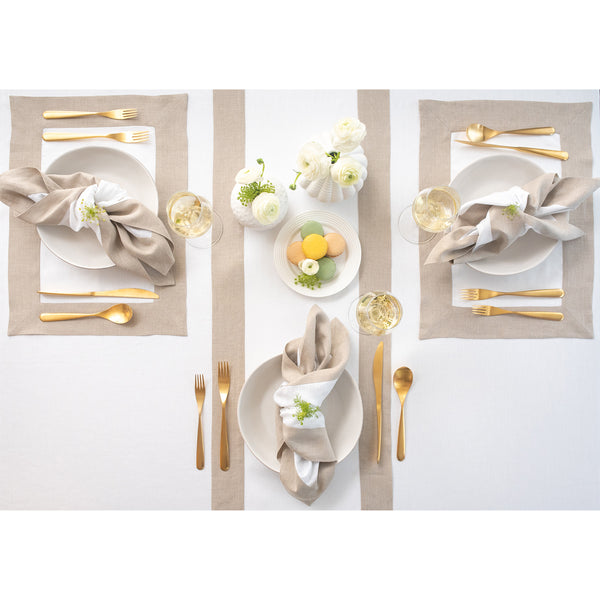 Solino Home Contempo Table Runner Blush Pink & White