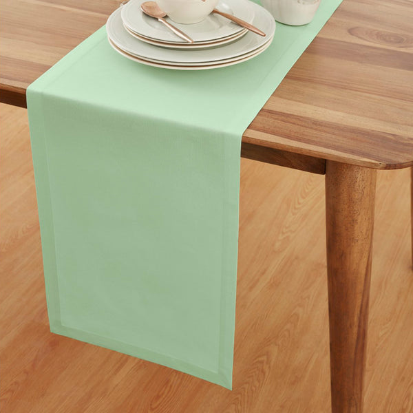 Solino Home Dru Cotton Linen Table Runner White