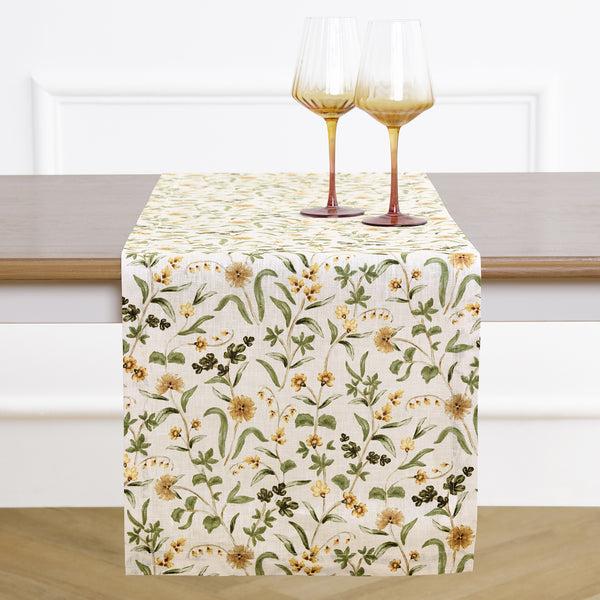 solino home Fall Botanical Table Runner Multicolor