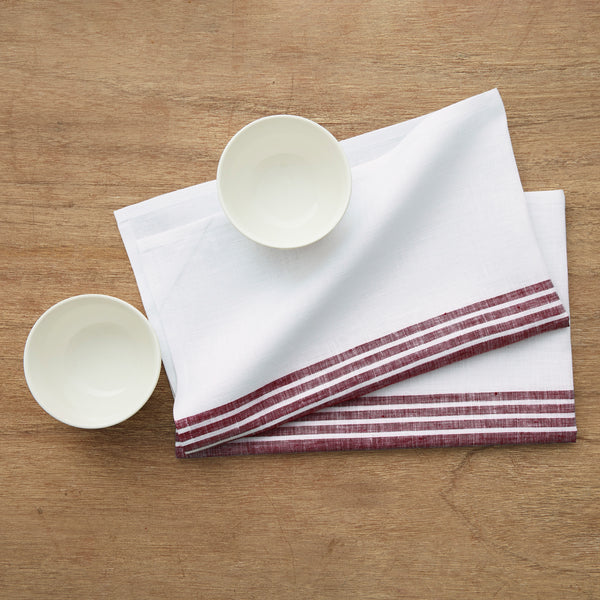 Solino Home Farmhouse Kitchen Towels Natural & White