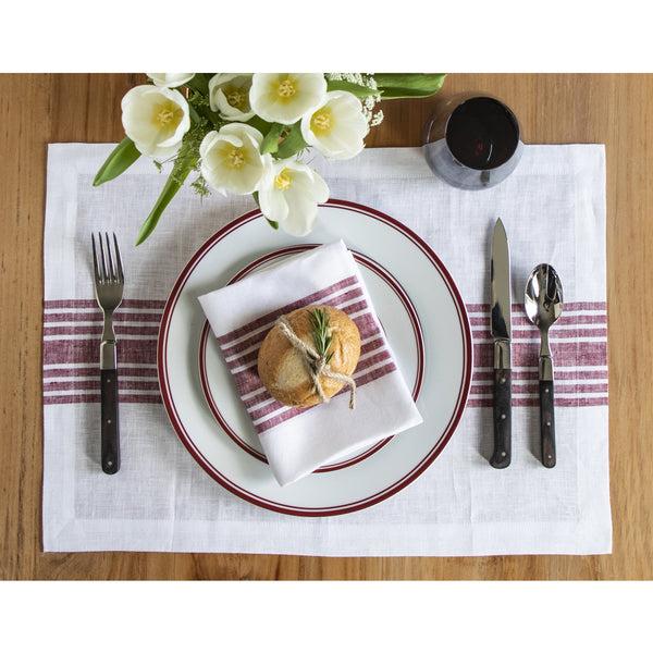 Solino Home Farmhouse Napkins Natural & White