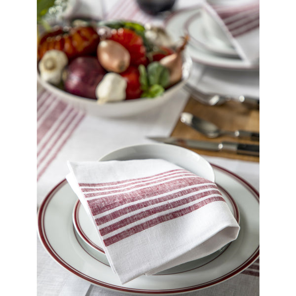 Solino Home Farmhouse Napkins Natural & White