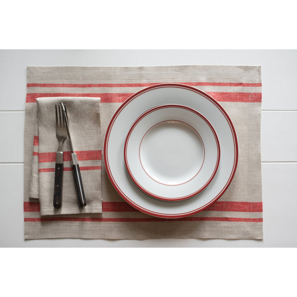 Solino Home French Stripe Napkins Black & Natural