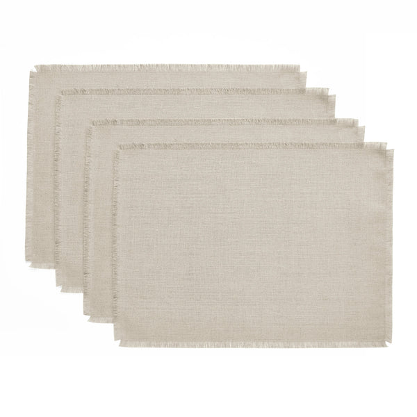 solino home Fringe Placemats Natural