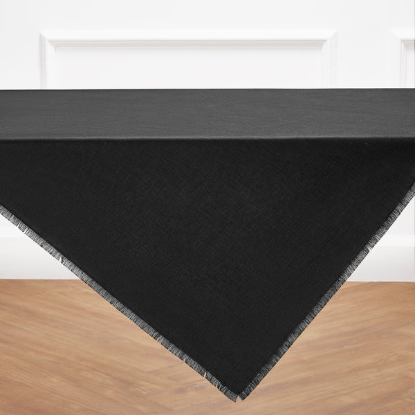 Solino Home Fringe Table Throw Black