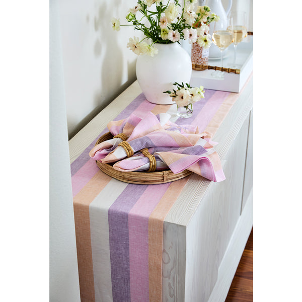 Solino Home Gelato Stripe Table Runner Gelato