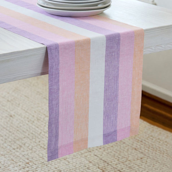 solino home Gelato Stripe Table Runner Gelato