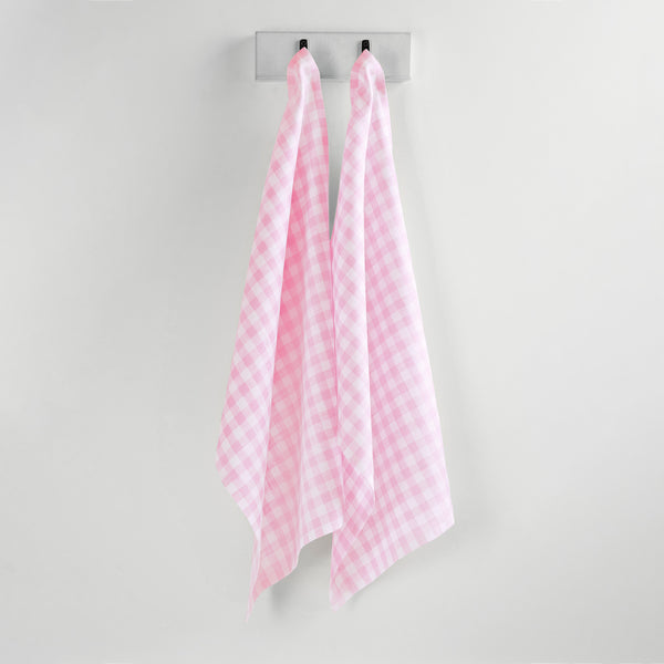 Solino Home Gingham Kitchen Towels Sunny Orange