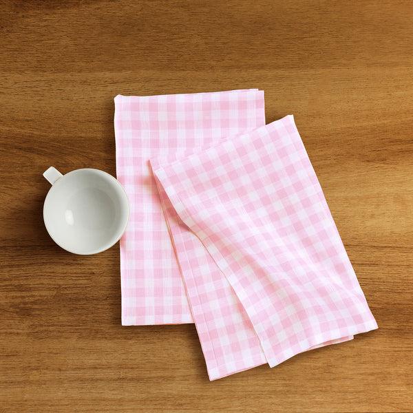 Solino Home Gingham Kitchen Towels Sunny Orange