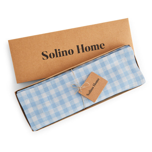 Solino Home Gingham Placemats Blue Bell