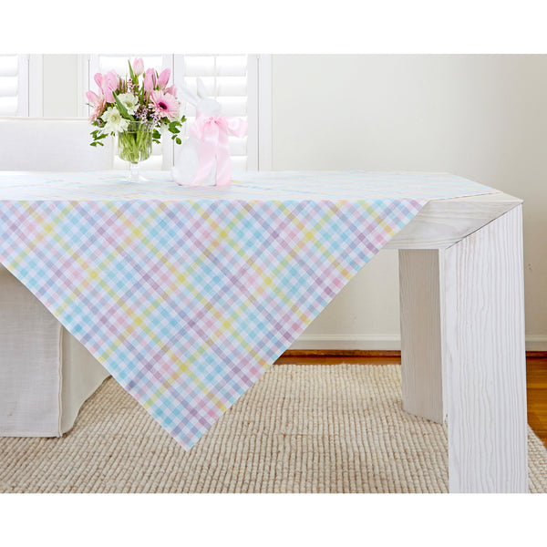 solino home Gingham Table Throw Pastel Gingham