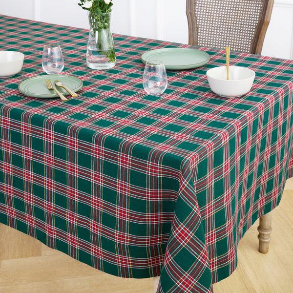 Solino Home Green Tartan Plaid Tablecloth Green