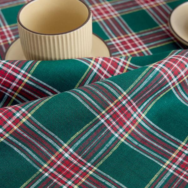 Solino Home Green Tartan Plaid Tablecloth Green