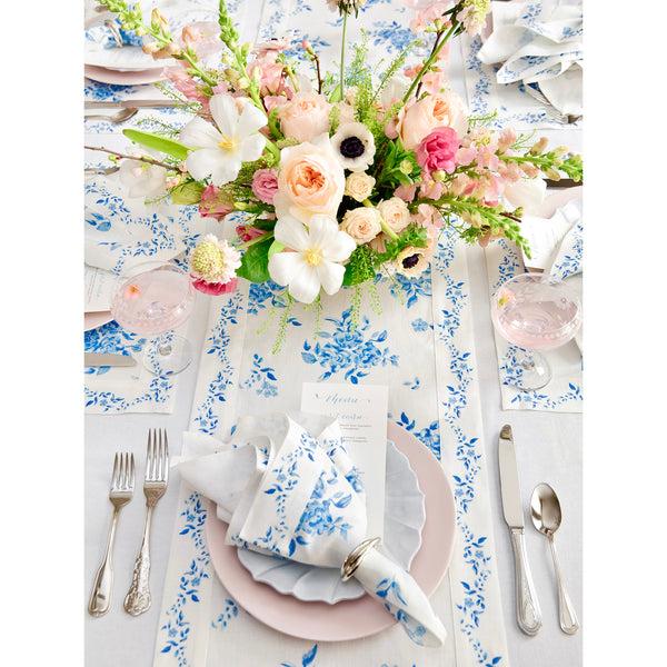Solino Home Jolie Fleur Table Runner Blue Floral