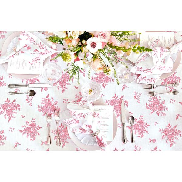 Solino Home Jolie Fleur Table Throw Pink Floral