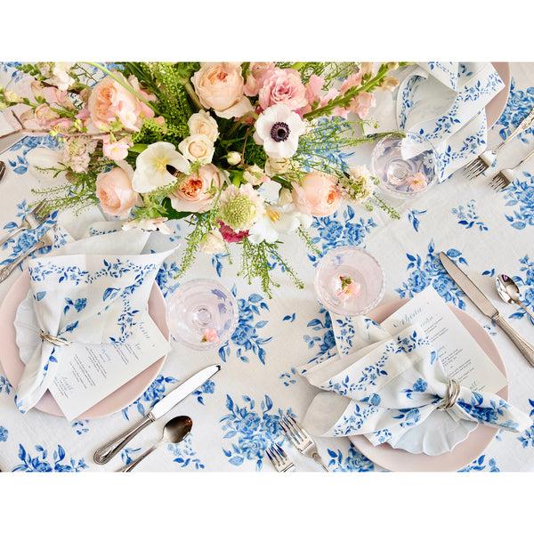 Solino Home Jolie Fleur Tablecloth Blue Floral