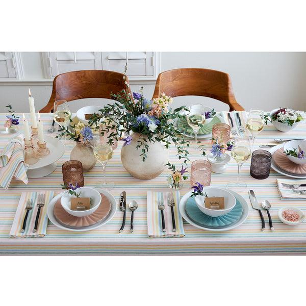 Solino Home Julia Table Throw Muted Pastel Stripe