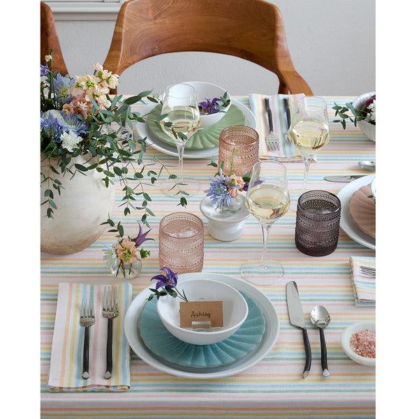 Solino Home Julia Table Throw Muted Pastel Stripe