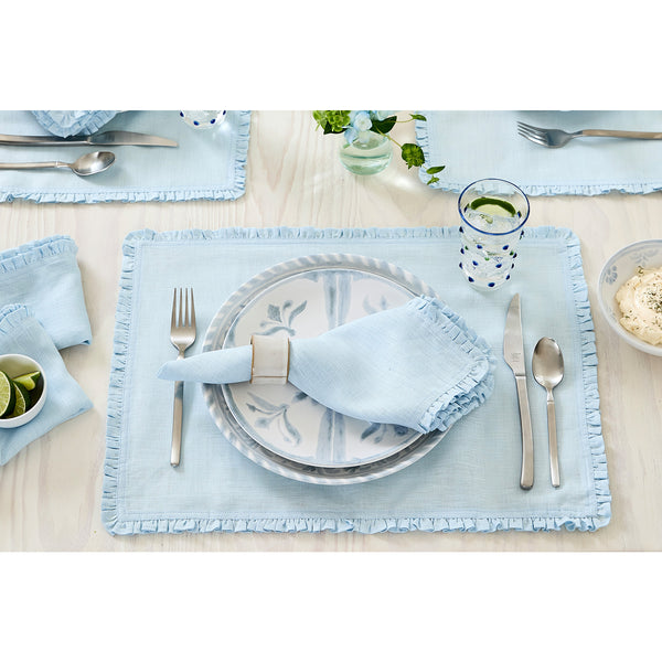 Solino Home Juliette Ruffle Placemats White