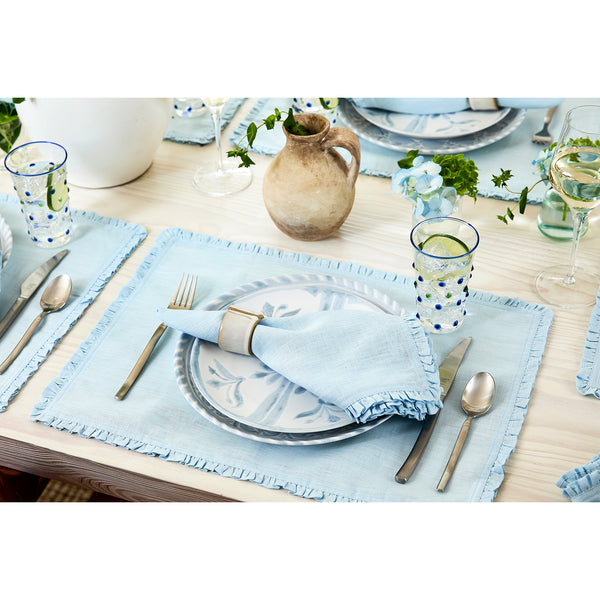 Solino Home Juliette Ruffle Placemats White