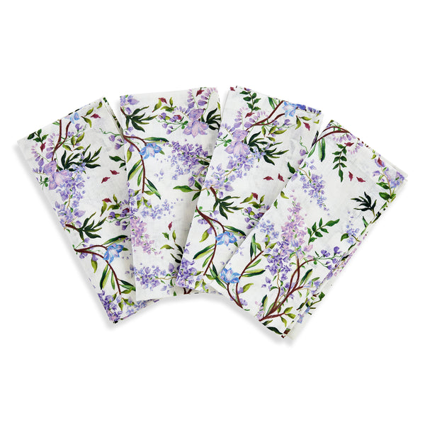 solino home Lilacs Napkins White