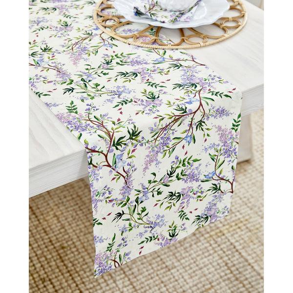 Solino Home Lilacs Table Runner Off White