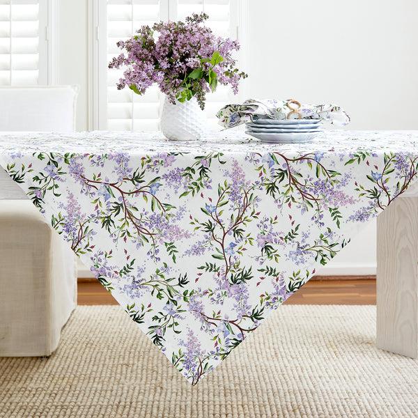 solino home Lilacs Table Throw White