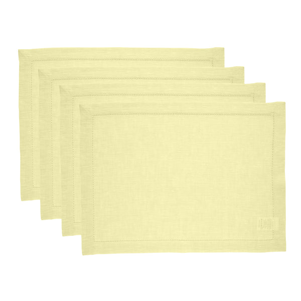 solino home Milan Placemats Butter Yellow
