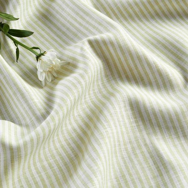 Solino Home Narrow Stripe Tablecloth Sage & White