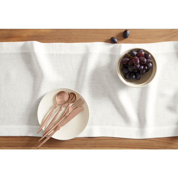 Solino Home Sonoma Table Runner Pre - Washed White