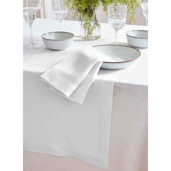 Solino Home Sonoma Table Runner Pre - Washed White