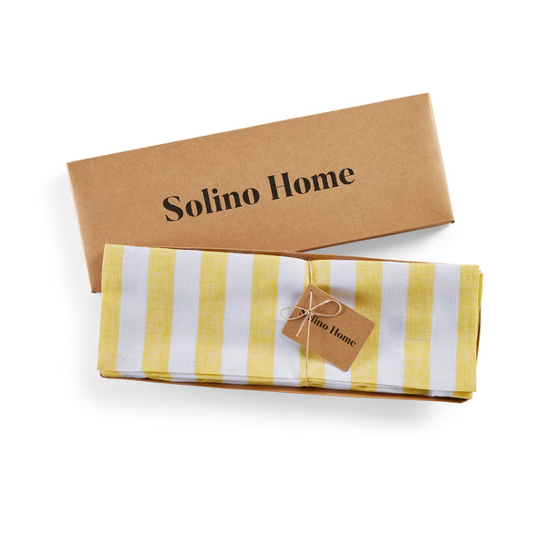 Solino Home Sorrento Stripe Placemats Pink & White