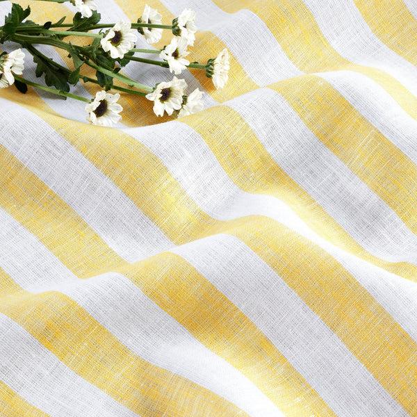 Solino Home Sorrento Stripe Tablecloth Pink & White