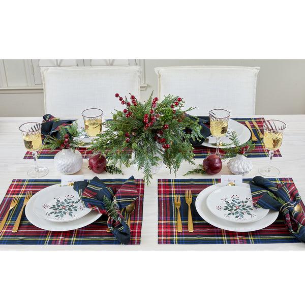 Solino Home Stewart Plaid Placemats Black