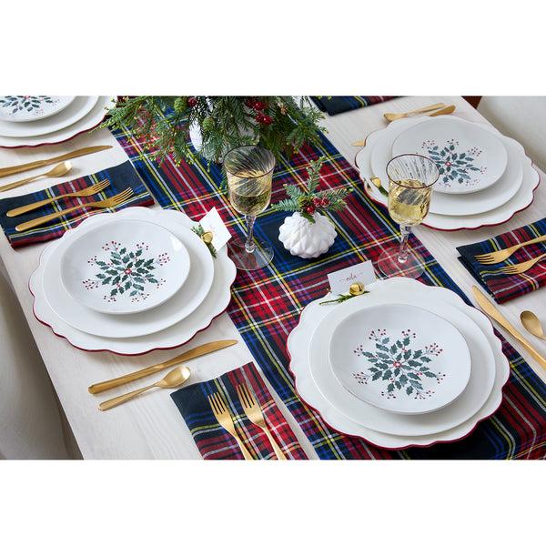 Solino Home Stewart Plaid Placemats Black