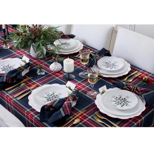 Solino Home Stewart Plaid Table Throw Black