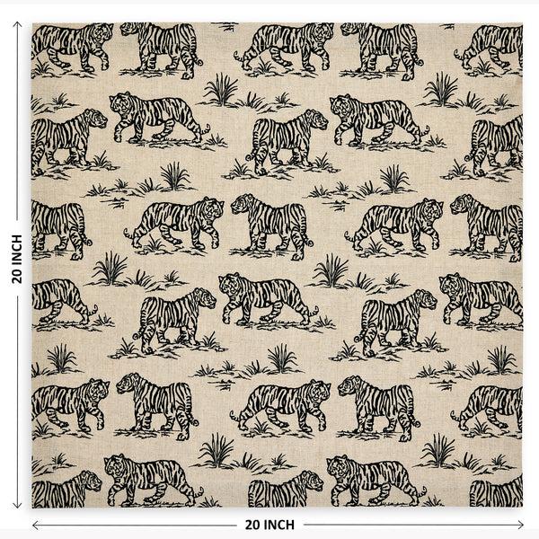 Solino Home Tiger Napkins Black