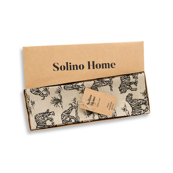 Solino Home Tiger Placemats Black