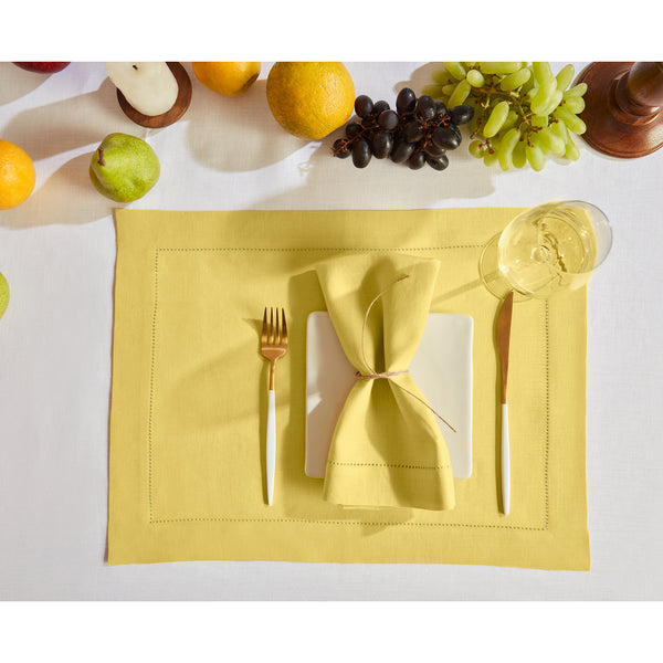 Solino Home Sonoma Hemstitch Napkins Pre - Washed Flax