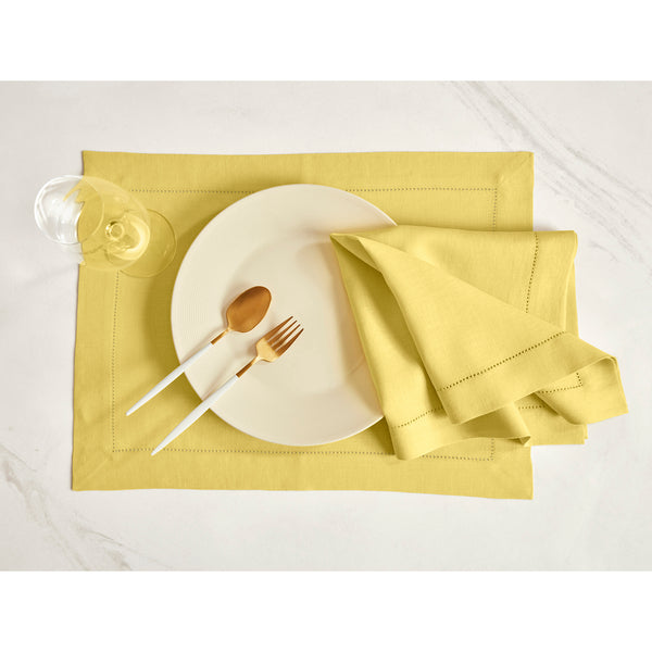 Solino Home Sonoma Hemstitch Napkins Pre - Washed White