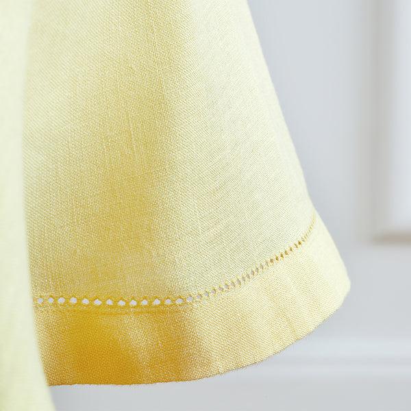 Solino Home Sonoma Hemstitch Round Tablecloth Pre - Washed Black