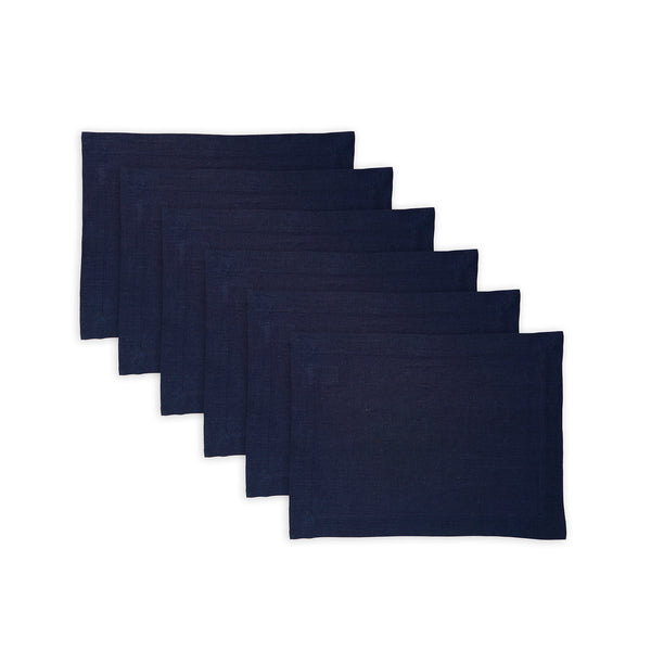 solino home Sonoma Placemats Pre - Washed Indigo Navy